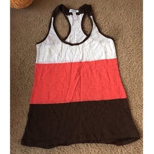 Peach striped tank top